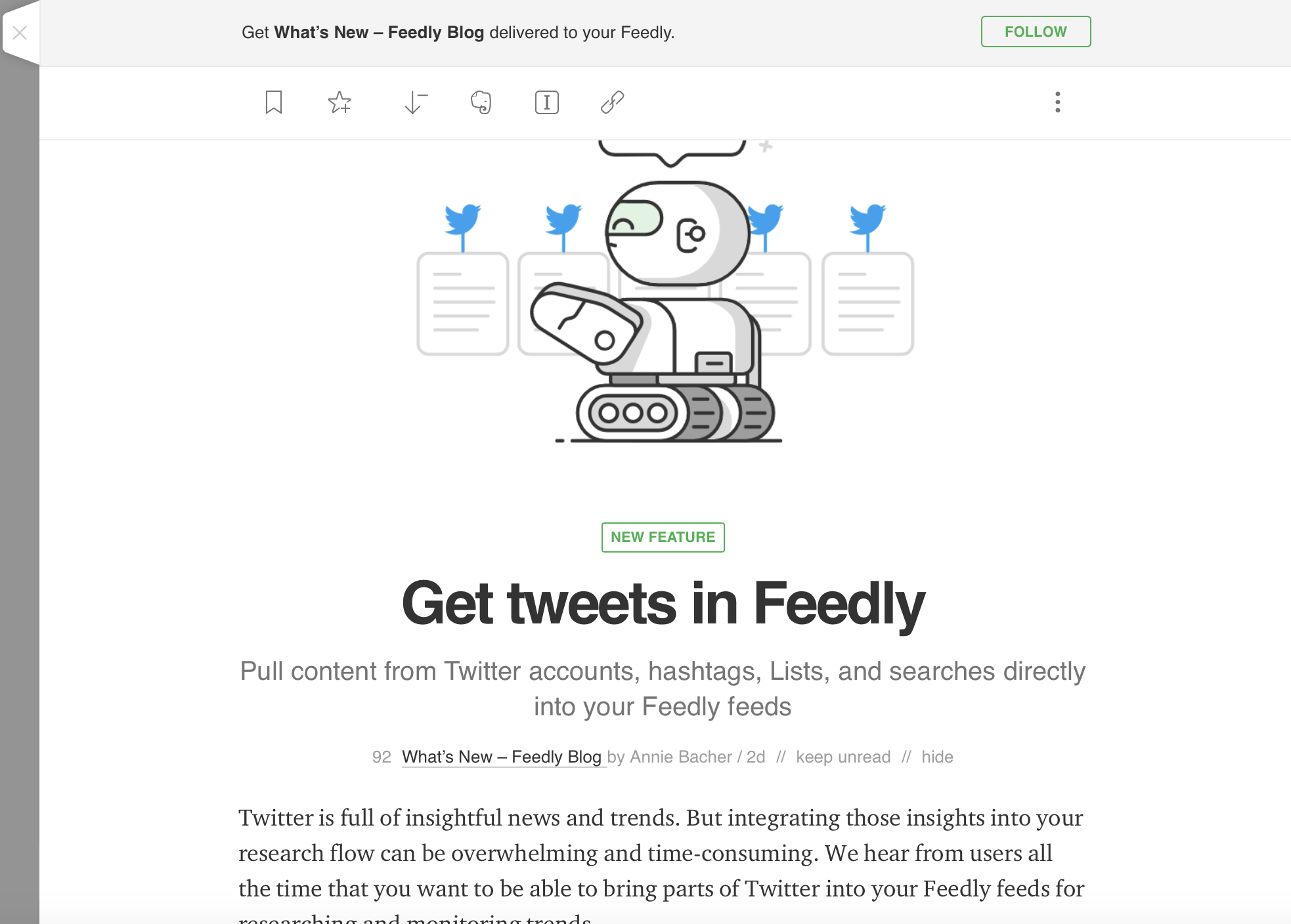 Feedly Twitter